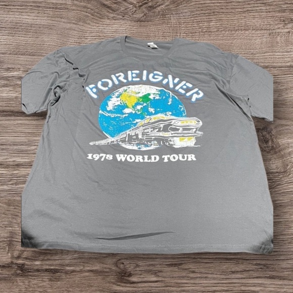 foreigner Other - Foreigner 1978 World Tour Gray T-Shirt